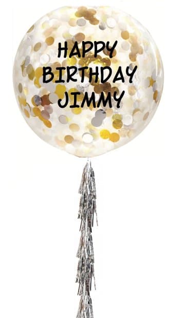 Personalized Happy Birthday Jumbo Helium Latex Balloon Singapore